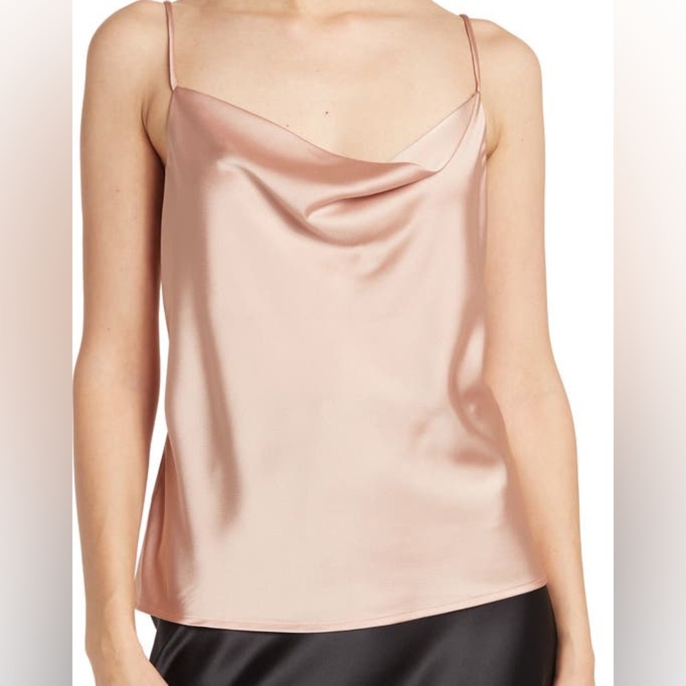 NWT Satin Camisole Cowl by Renee C | Blush | Small